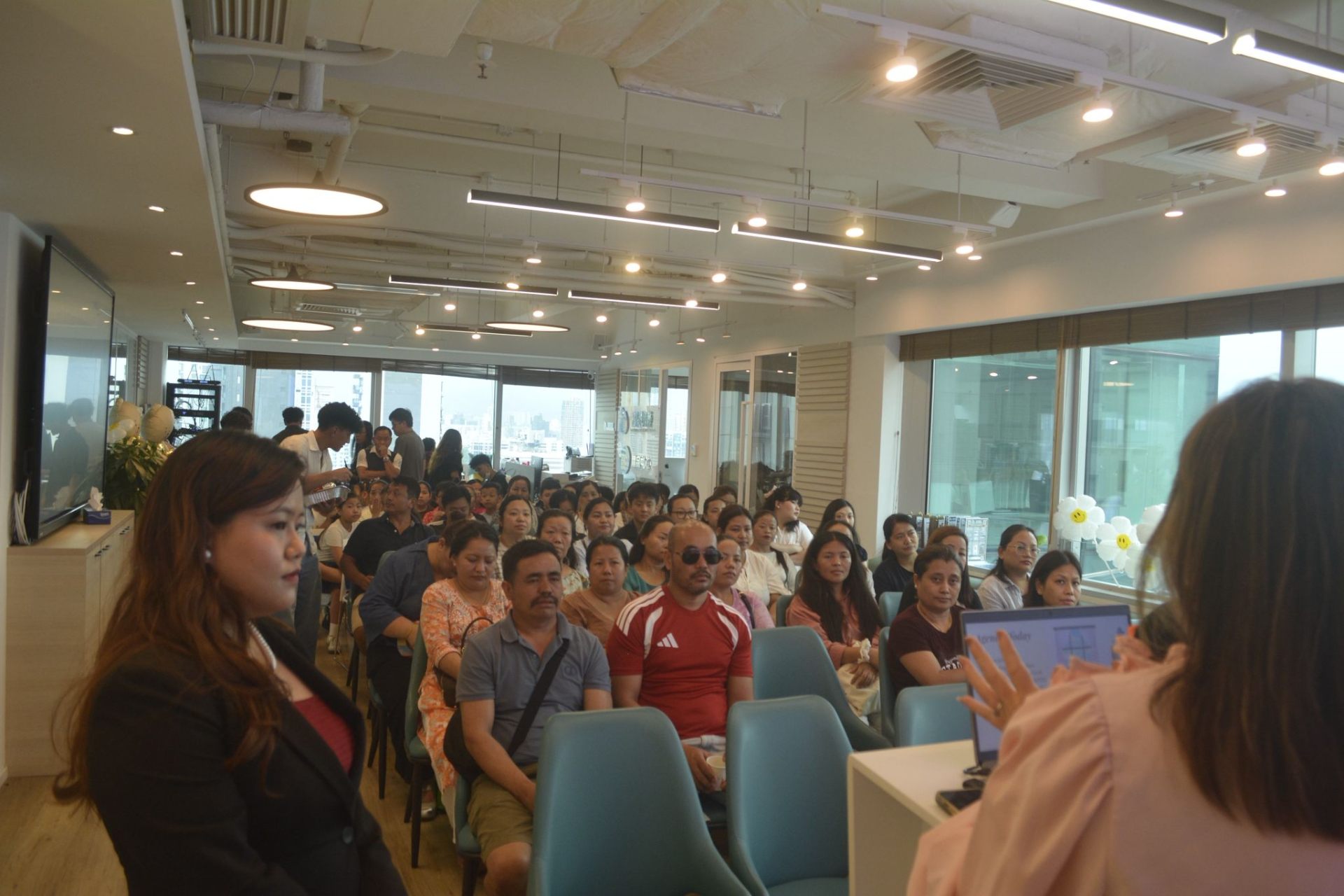A full house of parents, students and friends.