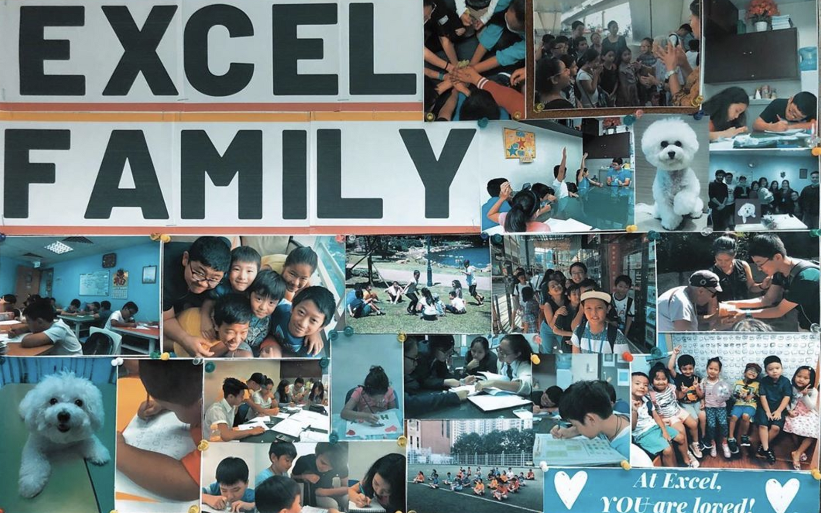 The Excel Family — a collage of students, teachers and moments at Excel Pathways